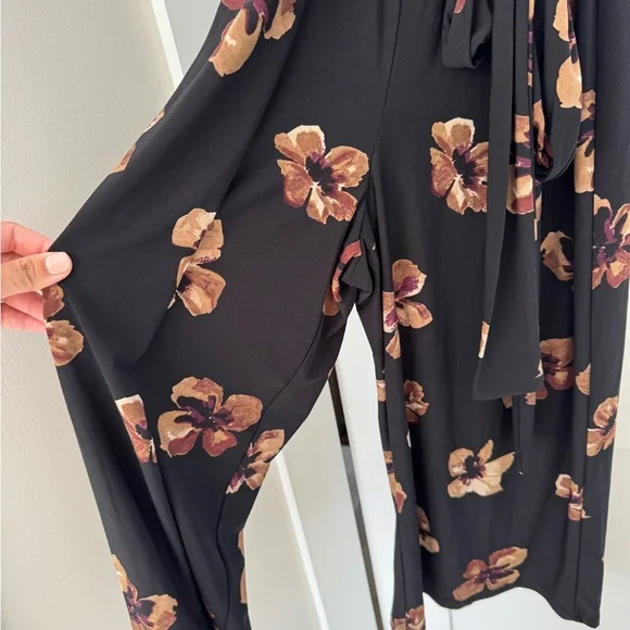 Tommy Hilfiger Floral Jumpsuit Career Wear Black - Picture 4 of 6